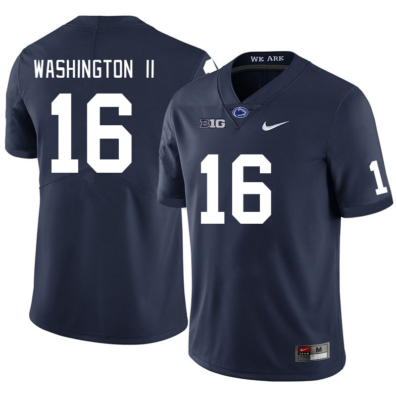 Men #16 Elliot Washington II Penn State Nittany Lions College Football Jerseys Stitched Sale-Navy - Click Image to Close
